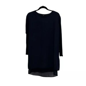 Allsaints Black Tunic Vega Dress Women's Size 4 Long Sleeve Relaxed Classic